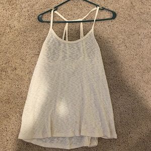 Cream Tank with cool looking back